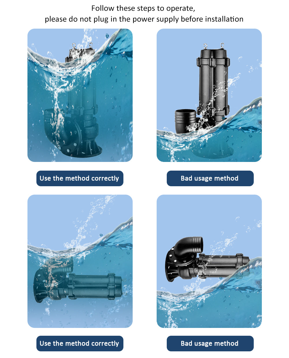 Pompes de drainage submersibles