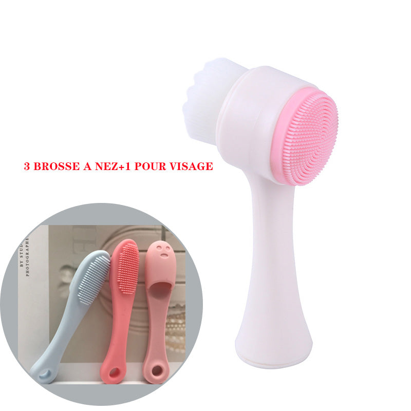 Brosse à nez en silicone brosse nettoyante pour le visage