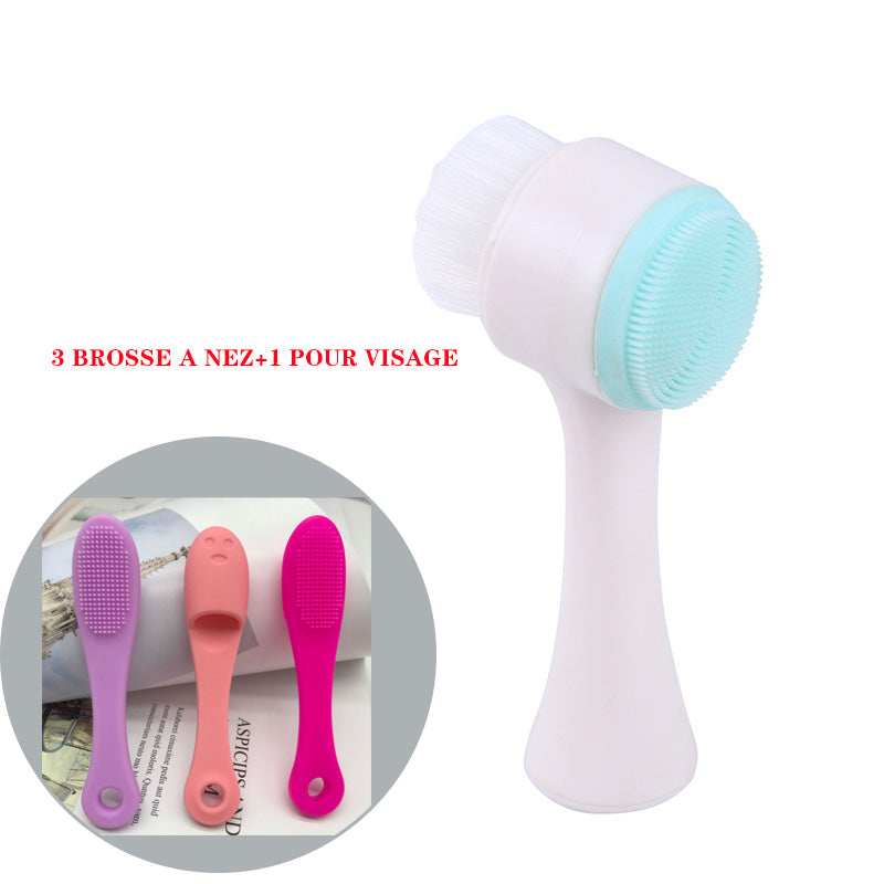 Brosse à nez en silicone brosse nettoyante pour le visage