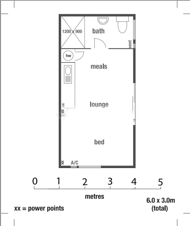 STUDIO CONTAINER 20 pieds avec wc et douche