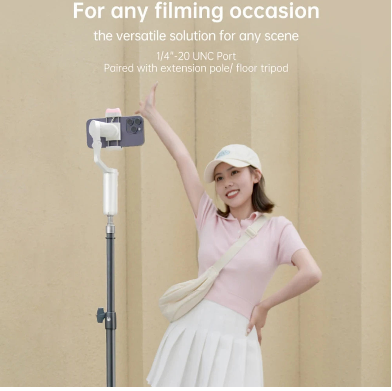 hohem iSteady V2S 3-Axis Gimbal Stabilizer AI Smart Tracking Anti-shake Gesture Control Built-in LED Fill Light 280g Max.Payload